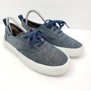 Sperry Chambray Womens Size 8.5 Blue Lace Up Casual Sneaker Shoes STS82337